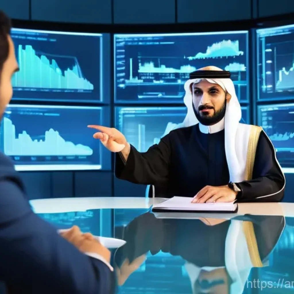 비즈니스 애널리스트 업무 노하우 - **Prompt:** "A vibrant, panoramic image of a modern Arab business analyst, male or female, mid-30s, ...