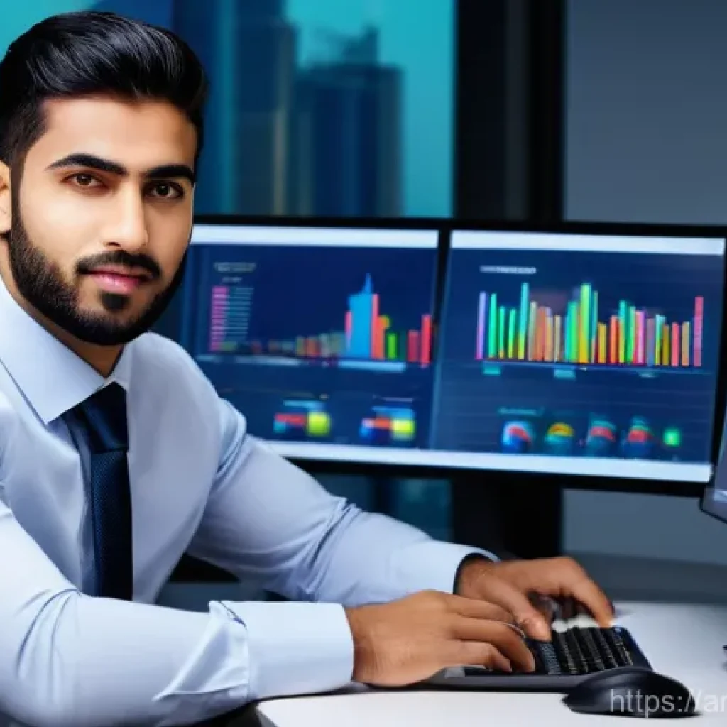 비즈니스 애널리스트 연봉 분석 - **Prompt:** A split image illustrating a business analyst's career journey. On the left, a young Ara...