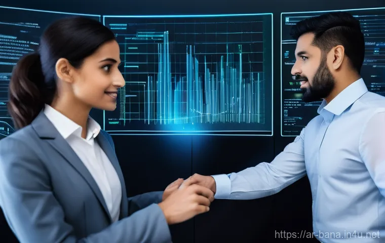 비즈니스 애널리스트 연봉 분석 - **Prompt:** A split image illustrating a business analyst's career journey. On the left, a young Ara...