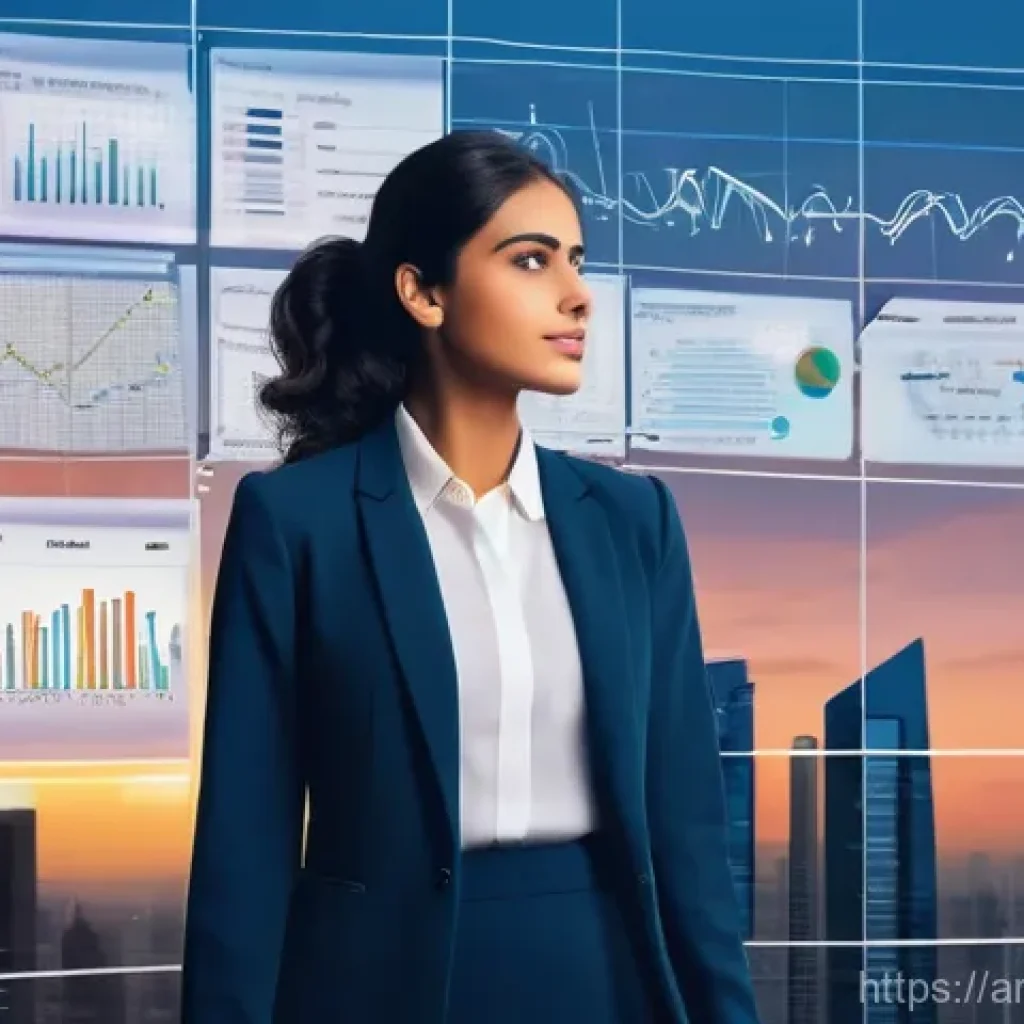 비즈니스 애널리스트 이직 후 적응기 - **Prompt 1: The Dawn of a Business Analyst's Journey**
    A wide shot of a thoughtful young Arab pr...