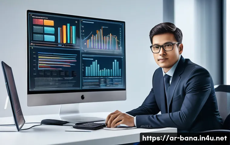 비즈니스 애널리스트 경험 공유 블로그 - **"The Evolving Business Analyst"**
    A dynamic, split-image composition contrasting the past and ...