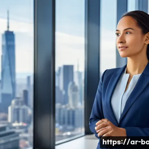 비즈니스 애널리스트 연봉 협상 팁 - **Prompt 1: Visualizing Unique Market Value**
    A highly confident and professional female busines...