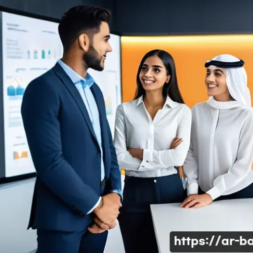 비즈니스 애널리스트 자격증 난이도 - A diverse group of young professionals from the Arab region, including men and women, are gathered a...