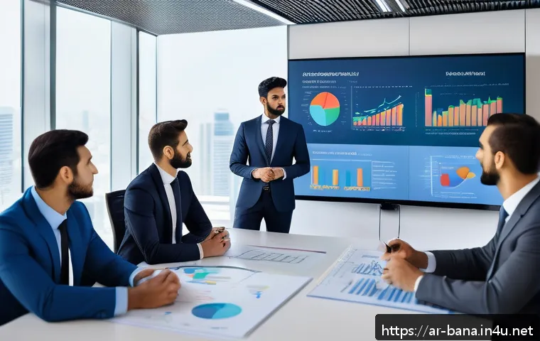 비즈니스 애널리스트 경력 개발 - A professional Middle Eastern business analyst, dressed in modern business attire with a neat suit a...