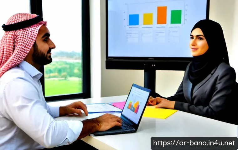 Home 16 비즈니스 애널리스트 자격증 및 연수 - Photorealistic business analyst certification training scene in a modern Gulf-region professional cl...